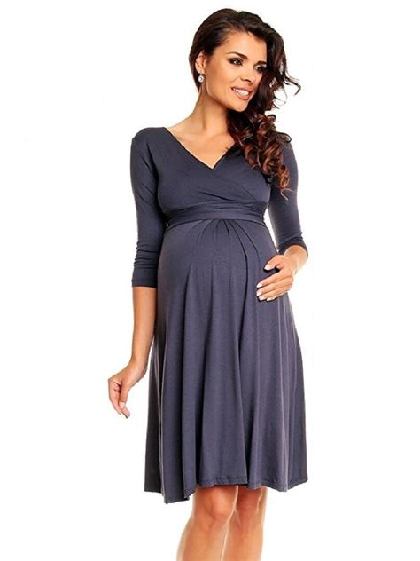 Envsoll Maternity Clothes Outwear Elegant Pregnancy Dresses Nursing
