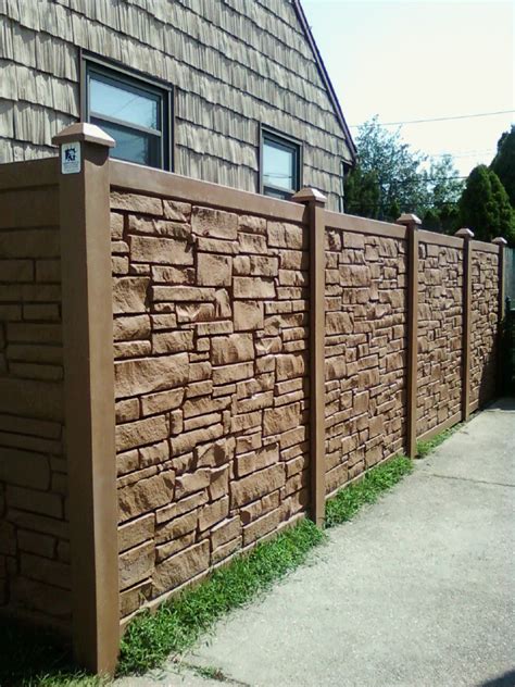 6 Desert Redwood Color Vinyl Stone Privacy Fence Fence Design