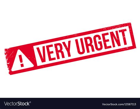 Very Urgent Rubber Stamp Royalty Free Vector Image