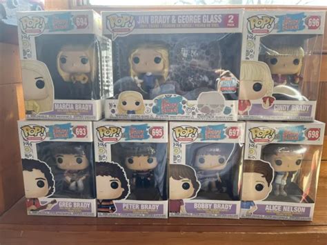 Funko Pop Tv Brady Bunch Complete Set Of 7 With Jan And George Glass Exc Cond New 59 00 Picclick