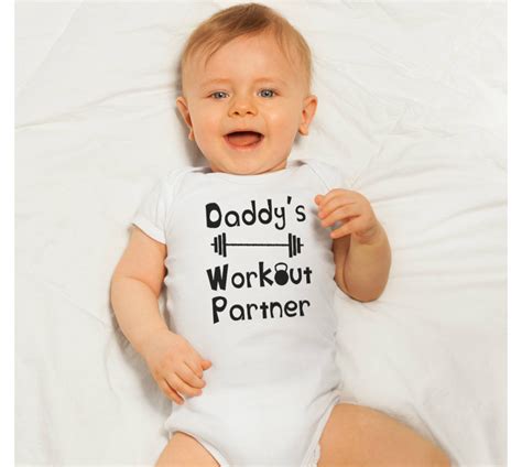 Reaxion Aidens Corner Mommys Or Daddys Workout Partner Bodysuits Funny
