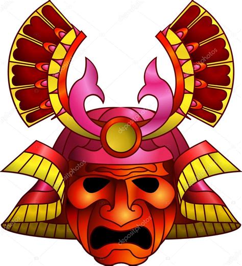 Red Samurai Mask Stock Vector Image By ©krisdog 6576054