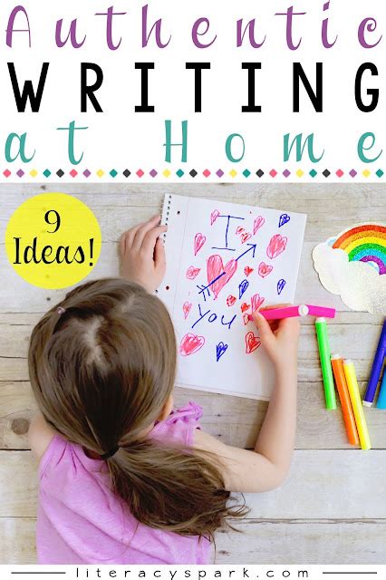Authentic Writing At Home Adventures In Literacy Land