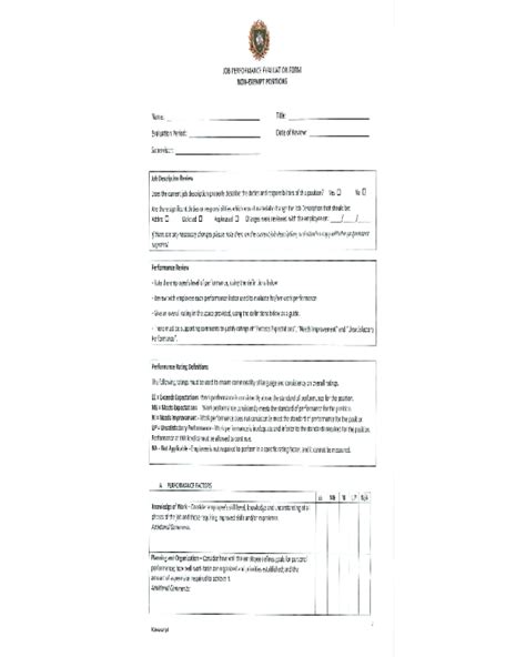 2022 Job Performance Evaluation Form Fillable Printable Pdf And Forms