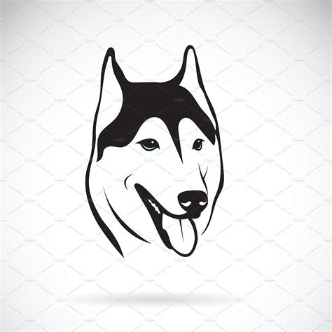 Vector Of Siberian Husky Dog Head Icons Creative Market