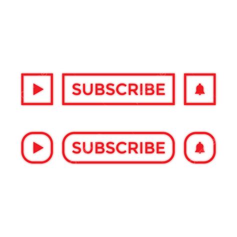 Subscribe Channel Vector Hd Images Neon Red Subscribe Button For