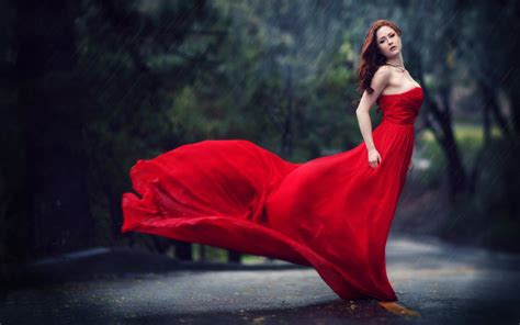 Red Dressed Girl Wallpapers Wallpaper Cave