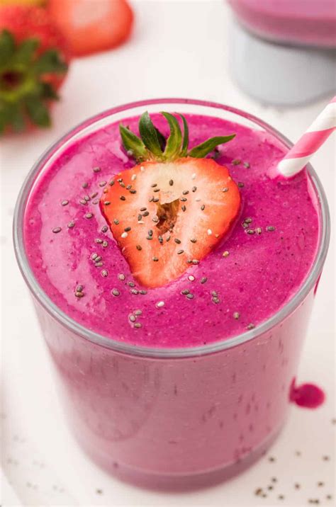 Dragon Fruit Banana Smoothie Vegan Clean Eating Kitchen