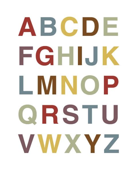 Retro Color Alphabet Vintage Color Alphabet Helvetica Etsy