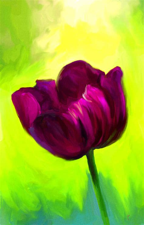 Purple Tulip Painting