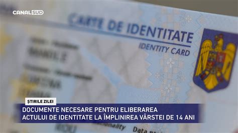 Canal Sud Documente Necesare Pentru Eliberarea Actului De Identitate