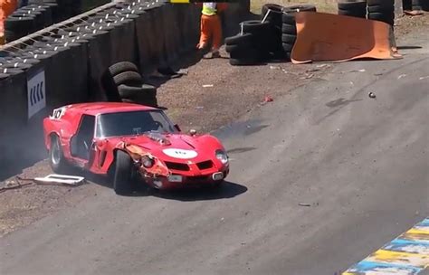 Watch A 30m Ferrari 250 Gt Crash During Le Mans Classic Race