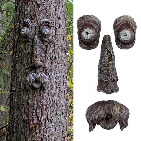 Tree Faces Decor Outdoortree Face Outdoor Statues Old Man Hugger Bark