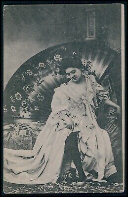 N01 French Nude Risque Woman With Fan Photogravure Original Old 1900s