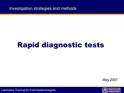 Ppt Rapid Diagnostic Tests Powerpoint Presentation Free Download