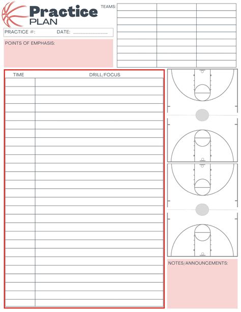 Basketball Practice Plan Templates 3 Digital Download Etsy