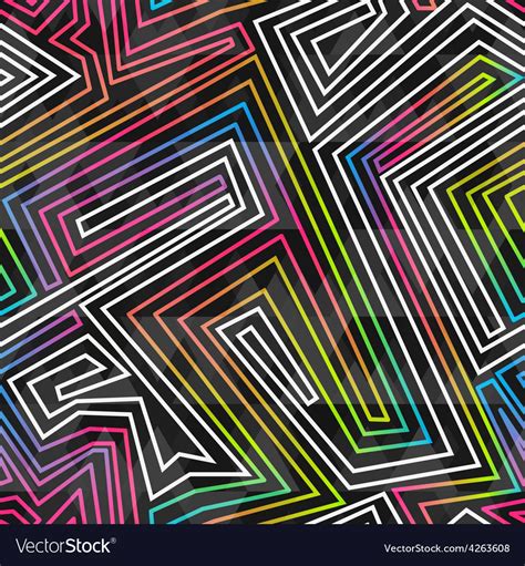 Bright Neon Seamless Pattern Royalty Free Vector Image