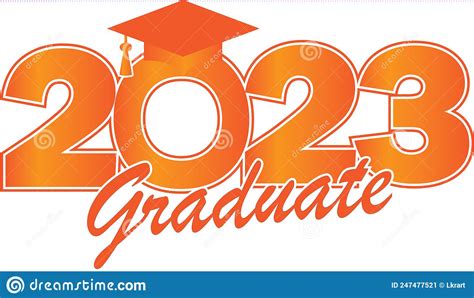 2023 Graduate Class Logo Cartoon Vector 255290041