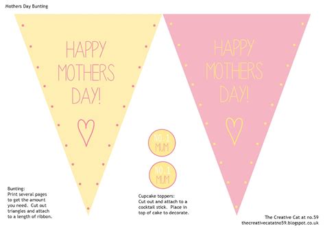 The Creative Cat At No59 Mothers Day Bunting