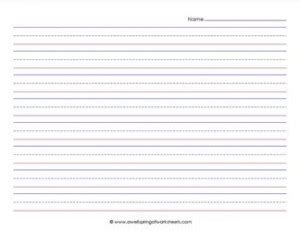 Free 2018 p3 test papers for singapore primary schools. Primary Lined Landscape Paper - 5/8" Tall Lines w/ Name Line