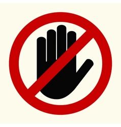 Stoppschild das stoppschild in deutschland: Do not touch sign Royalty Free Vector Image - VectorStock