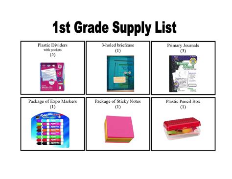 First Grade Supply List Mrherreras 1st Grade Class
