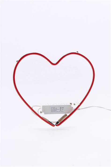 Red Neon Heart Light Urban Outfitters Néon Urban