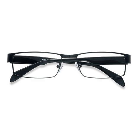 men s katia black rectangle metal 17989 black rx eyeglasses 15 liked on polyvore