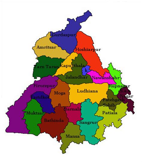 Punjab Map With Districts