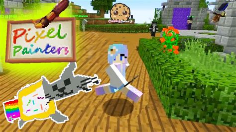 Minecraft Pixel Painters And Super Paint Ball Cookieswirlc Lets Play