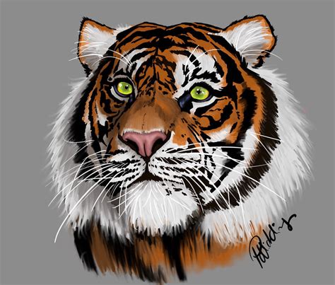 Digital Tiger By Pchickling On Deviantart