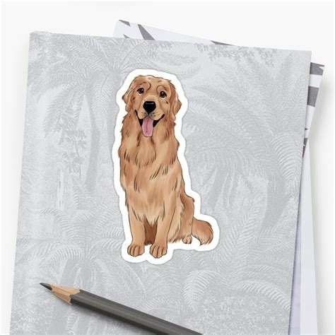 Golden Retriever Stickers By K Sea Redbubble