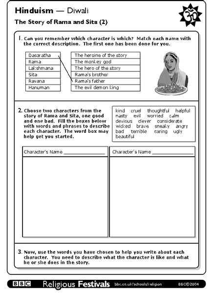 Hinduism Diwali Worksheet For 8th 10th Grade Lesson Planet