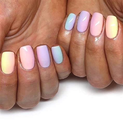 Pretty Pastel Nails For The Glossychic Ombre Gel Nails