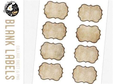 Vintage blank apothecary labels graphic by moonlight creations · creative fabrica
