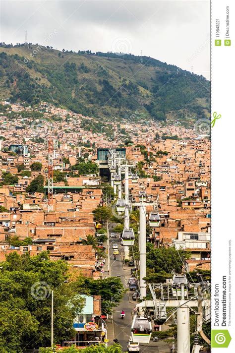 A View From High Up Over Medellin Colombia Editorial Photo Image Of