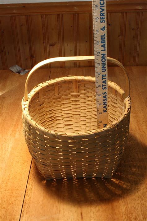 Round Handled Wicker Basket Etsy