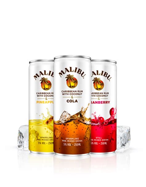 As of 2017 the malibu brand is owned by pernod ricard, who calls it a flavored rum, where this designation is allowed by local laws. Malibu Rum Cans - Malibu rum drinks