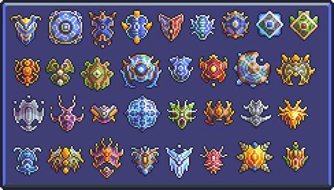 Free Pixel Art Shields Link In Comments Rgameassets