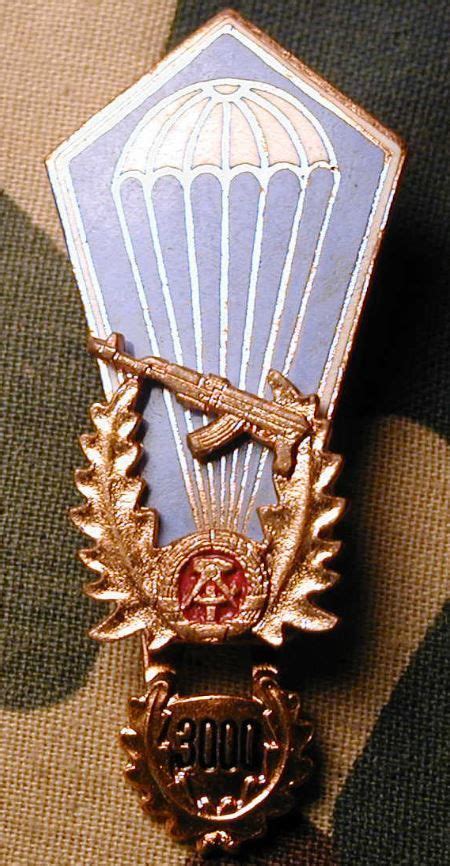 East German Ddr Airborne Paratrooper Wings Badge 3000 Parachute Jumps
