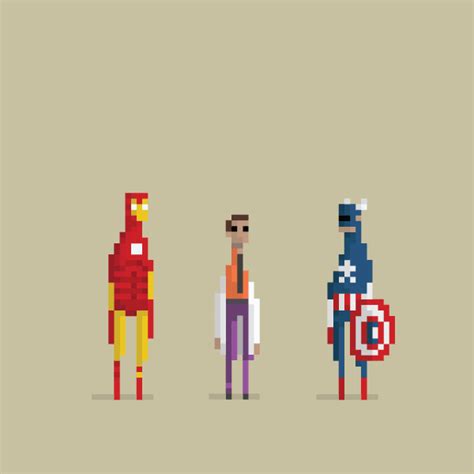 Pixelomics A  Animated Series Of Pixel Art Superheroes