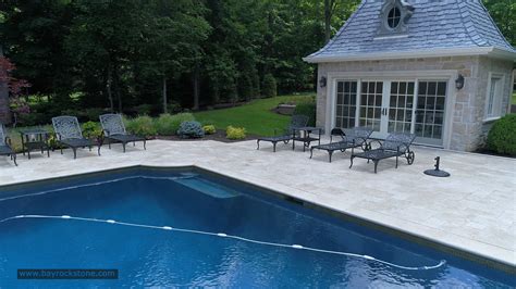 Ivory Travertine Pavers And Pool Copings Are Always Noble Pool