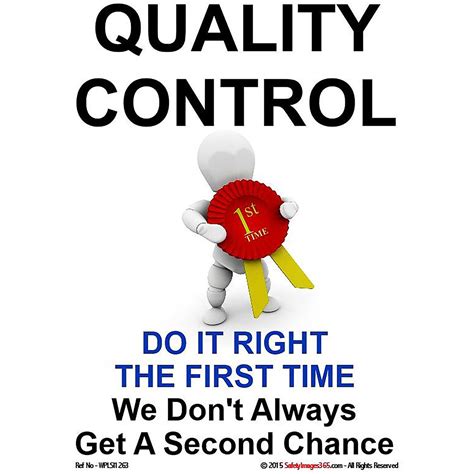 Laminated A2 Quality Control Do It Right The First Time Poster 420mm