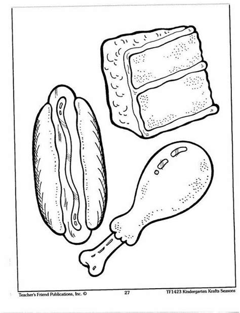 Picnic Food Coloring Page - 121+ DXF Include
