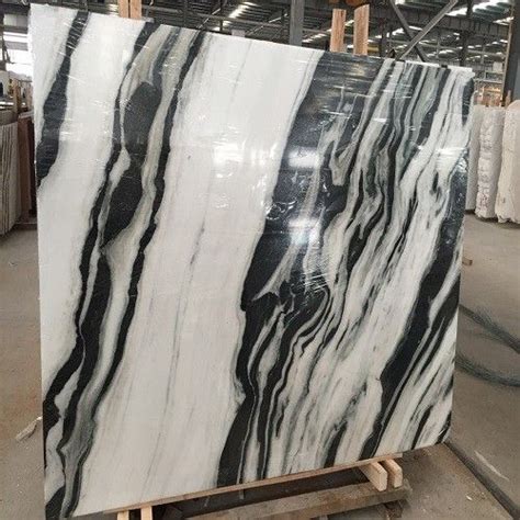 Polished White Marble Slab With Black Vein Black Marble Countertops