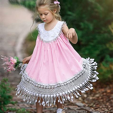 Buy Baby Summer Lace Vest Dress Little Girls Clothing
