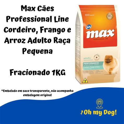 Max Cães Professional Line Cordeiro Frango E Arroz Adulto Raça Pequena