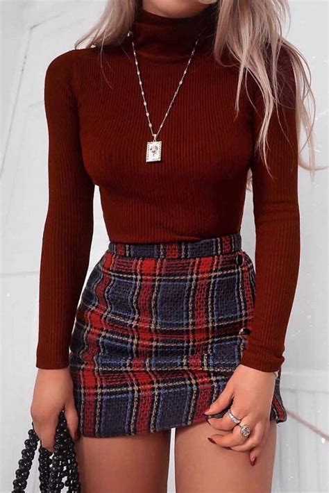 15 Aesthetic And Stylish Plaid Skirt Outfits You Must Wear Now Christmas Fashion Outfits