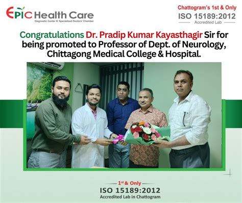Congratulations Dr Pradip Kumar Epic Health Care