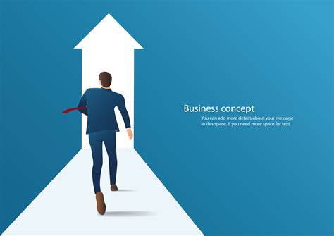 Businessman Running To Succeed In A Career Vector Illustration 536748